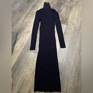 Pretty guide navy blue turtleneck dress #17
